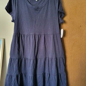 Time and Tru Navy Tiered Dress